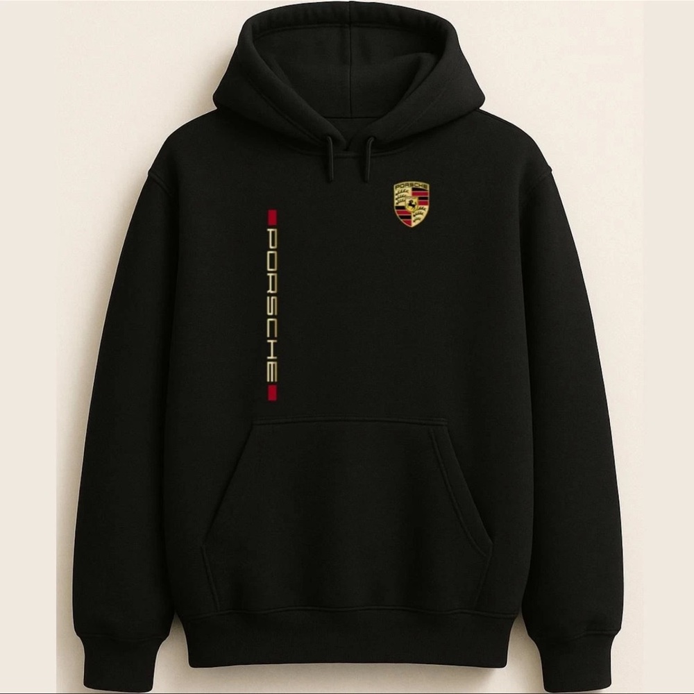 Black Porsche Unisex Hoodie sz M
